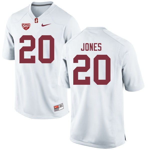 Men #20 Austin Jones Stanford Cardinal College Football Jerseys Sale-White